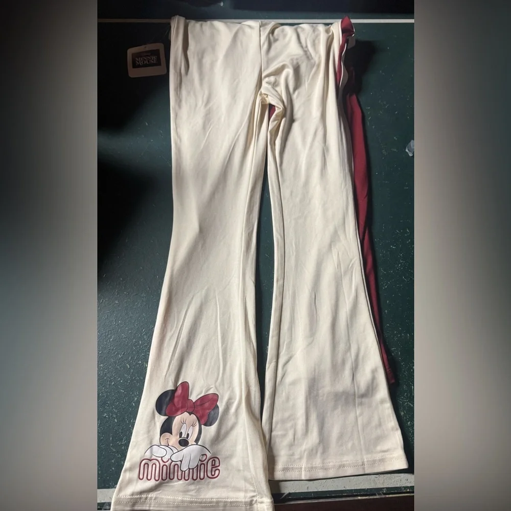 NWT 2 pairs of Disney Minnie Mouse Flare Leggings - girls 10